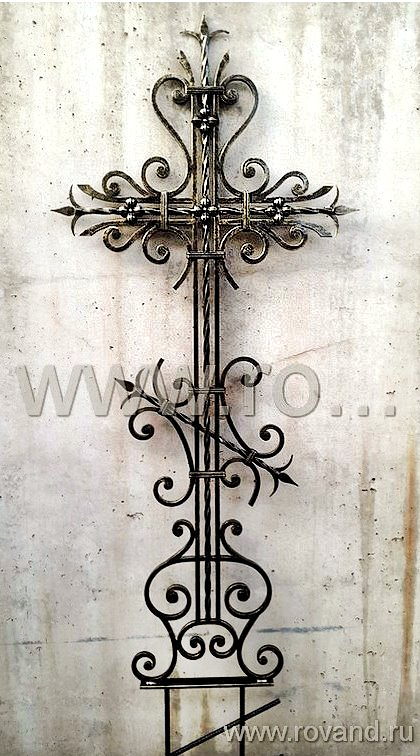 Православный кованый крест высота 170 см. № 15