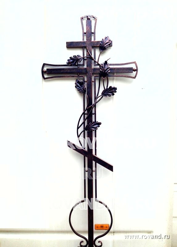 Купить кованый православный крест на могилу высота 180